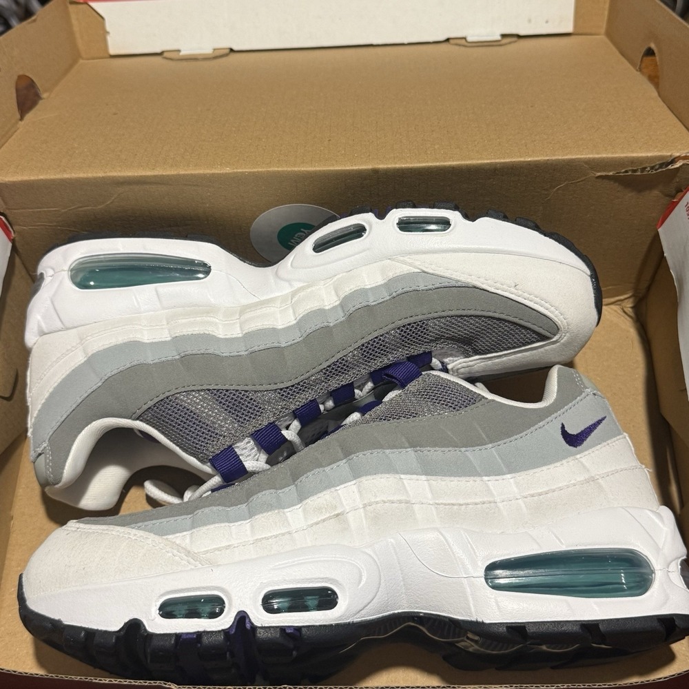 Nike Air Max 95 Big Bubble White Court Purple Women's Size 8.5 See Details